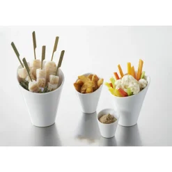 REVOL Servir, Présenter|Mini Cornet de Frites Blanc 5cl French Classique