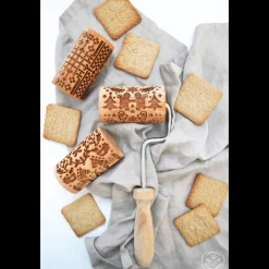 SCRAPCOOKING Ustensiles Pâtisserie|Mini Rouleau à Pâtisserie Empreinte Noël Interchangeable 7 cm (x3)