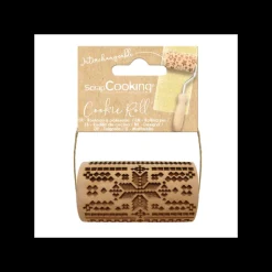 SCRAPCOOKING Ustensiles Pâtisserie|Mini Rouleau à Pâtisserie Empreinte Point de Croix 7 cm