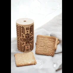 SCRAPCOOKING Ustensiles Pâtisserie|Mini Rouleau à Pâtisserie Empreinte Point de Croix 7 cm