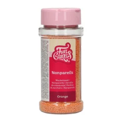 FUNCAKES Décoration Comestible|Mini-Billes Oranges 80 g