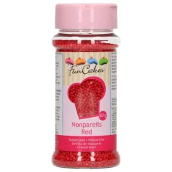 FUNCAKES Décoration Comestible|Mini-billes Rouge 80g