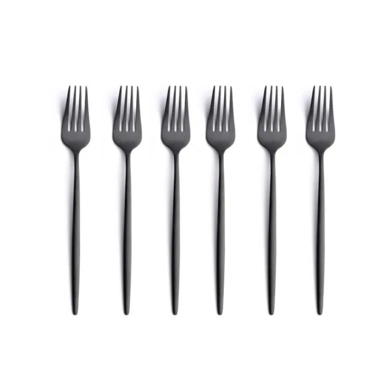 COMAS Couverts|Ménagère 24 pièces Mart Vintage Noir 18% 2,5 mm