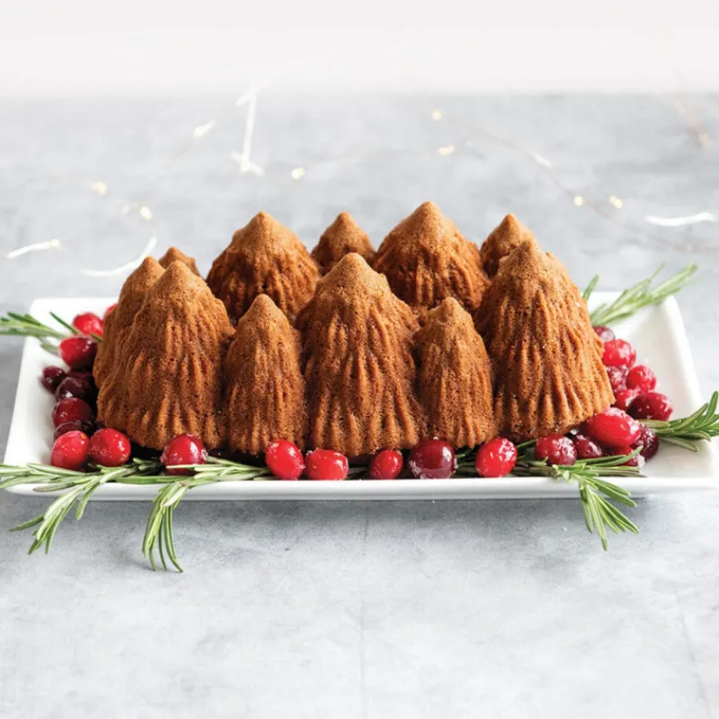 NORDIC WARE Moule Anti-adhésif|Moules À Gâteaux|Moule à Cake Forêt de Sapins Silver