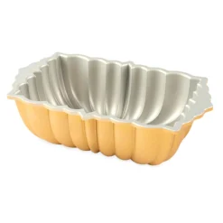 NORDIC WARE Moules À Gâteaux|Moule Anti-adhésif|Moule à Cake Plissé Gold