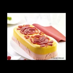 MALLARD FERRIERE Moule Silicone|Moule à Cake Silicone avec Roses 300x145mm