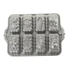 NORDIC WARE Moule Anti-adhésif|Moules À Gâteaux|Moule à Cakes de Noël (x8) Silver