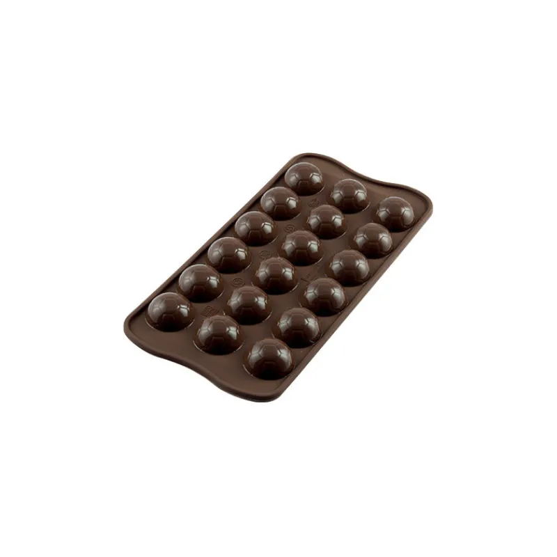 EASY CHOC Moules À Chocolat|Moule Silicone|Moule à Chocolat 18 Ballons de Foot - Silicone Spécial Chocolat