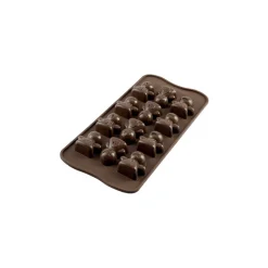 EASY CHOC Moules À Chocolat|Moule Silicone|Moule à Chocolat 12 Bonshommes - Silicone Spécial Chocolat