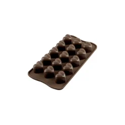 EASY CHOC Moules À Chocolat|Moule Silicone|Moule à Chocolat 15 Coeurs - Silicone Spécial Chocolat