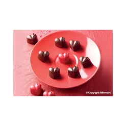 EASY CHOC Moules À Chocolat|Moule Silicone|Moule à Chocolat 15 Coeurs - Silicone Spécial Chocolat