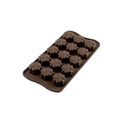 EASY CHOC Moules À Chocolat|Moule Silicone|Moule à Chocolat 15 Fleurs - Silicone Spécial Chocolat