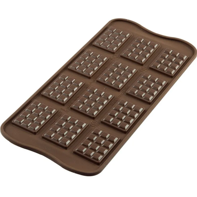 EASY CHOC Moules À Chocolat|Moule Silicone|Moule à Chocolat 12 Mini Tablettes - Silicone Spécial Chocolat