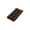 EASY CHOC Moules À Chocolat|Moule Silicone|Moule à Chocolat 15 Ronds - Silicone Spécial Chocolat