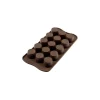 EASY CHOC Moules À Chocolat|Moule Silicone|Moule à Chocolat 15 Ronds Nervurés - Silicone Spécial Chocolat