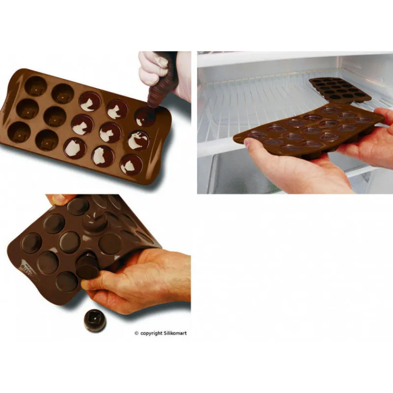 EASY CHOC Moules À Chocolat|Moule Silicone|Moule à Chocolat 15 Roses - Silicone Spécial Chocolat