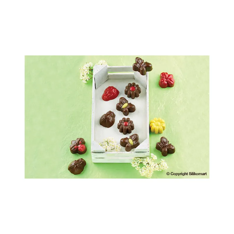 EASY CHOC Moules À Chocolat|Moule Silicone|Moule à Chocolat 15 Sujets Spring Life - Silicone Spécial Chocolat