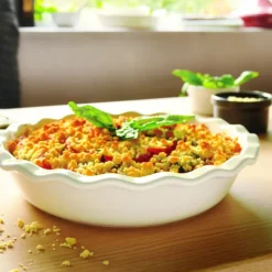 EMILE HENRY Plat De Cuisson|Moules À Gâteaux|Moule à Clafoutis en Céramique Ø 26 cm Argile