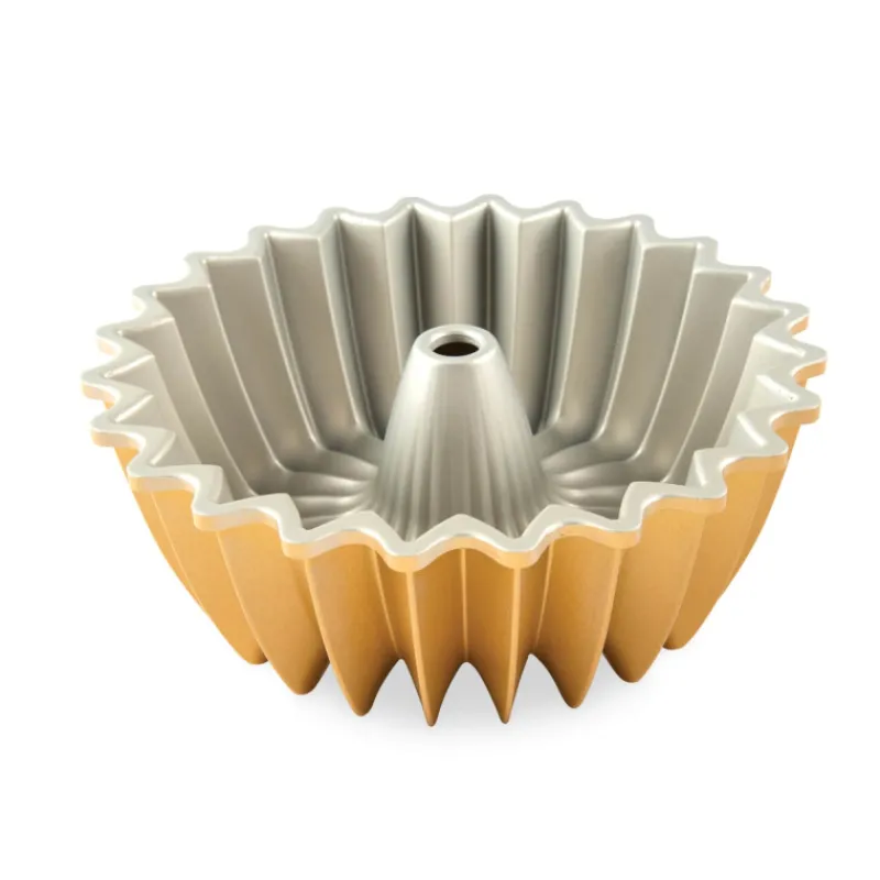 NORDIC WARE Moule Anti-adhésif|Moules À Gâteaux|Moule à Gâteau Bundt Brilliance 1,5 L Gold