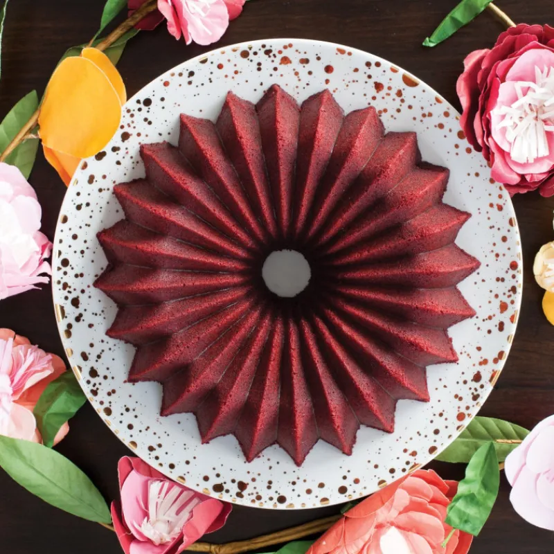 NORDIC WARE Moule Anti-adhésif|Moules À Gâteaux|Moule à Gâteau Bundt Brilliance 2,5 L Gold