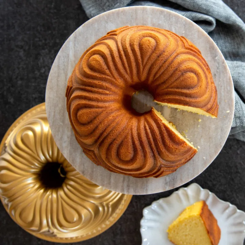NORDIC WARE Moule Anti-adhésif|Moules À Gâteaux|Moule à Gâteau Bundt Chiffon Royal Gold