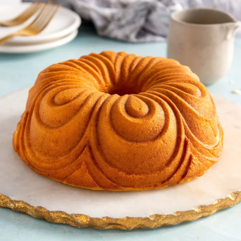 NORDIC WARE Moule Anti-adhésif|Moules À Gâteaux|Moule à Gâteau Bundt Chiffon Royal Gold