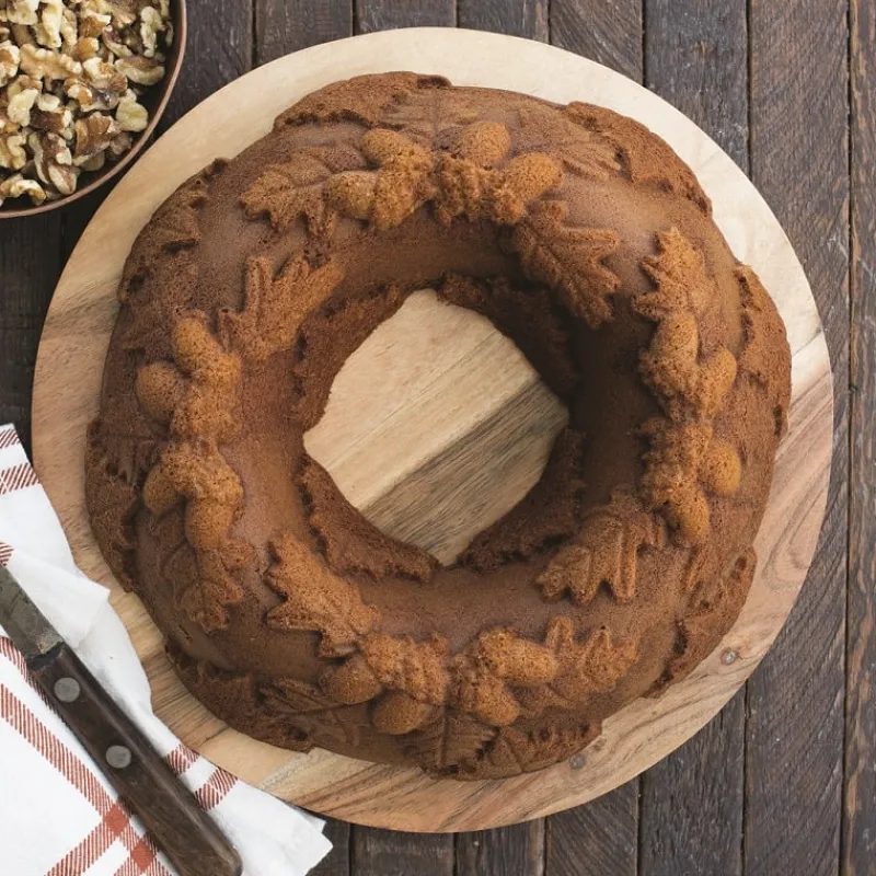 NORDIC WARE Moule Anti-adhésif|Moules À Gâteaux|Moule à Gâteau Bundt Couronne d'Automne Bronze