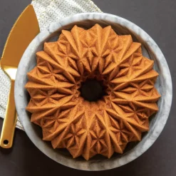 NORDIC WARE Moule Anti-adhésif|Moules À Gâteaux|Moule à Gâteau Bundt Crystal Gold