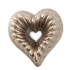 NORDIC WARE Moule Anti-adhésif|Moules À Gâteaux|Moule à Gâteau Bundt Cœur Élégant Toffee