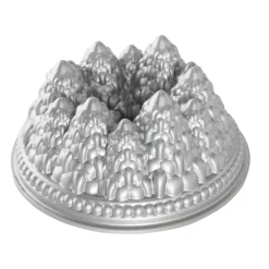 NORDIC WARE Moule Anti-adhésif|Moules À Gâteaux|Moule à Gâteau Bundt Forêt de Sapins Silver