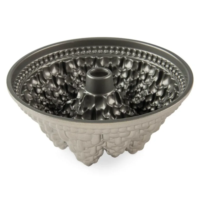 NORDIC WARE Moule Anti-adhésif|Moules À Gâteaux|Moule à Gâteau Bundt Forêt de Sapins Silver