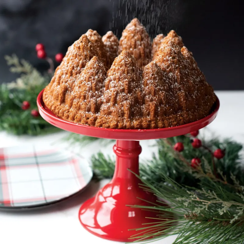 NORDIC WARE Moule Anti-adhésif|Moules À Gâteaux|Moule à Gâteau Bundt Forêt de Sapins Silver