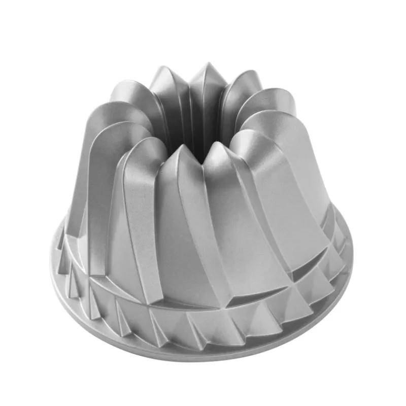 NORDIC WARE Moule Anti-adhésif|Moules À Gâteaux|Moule à Gâteau Bundt Kougelhopf Silver