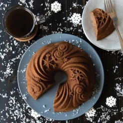 NORDIC WARE Moule Anti-adhésif|Moules À Gâteaux|Moule à Gâteau Bundt Let It Snow Silver