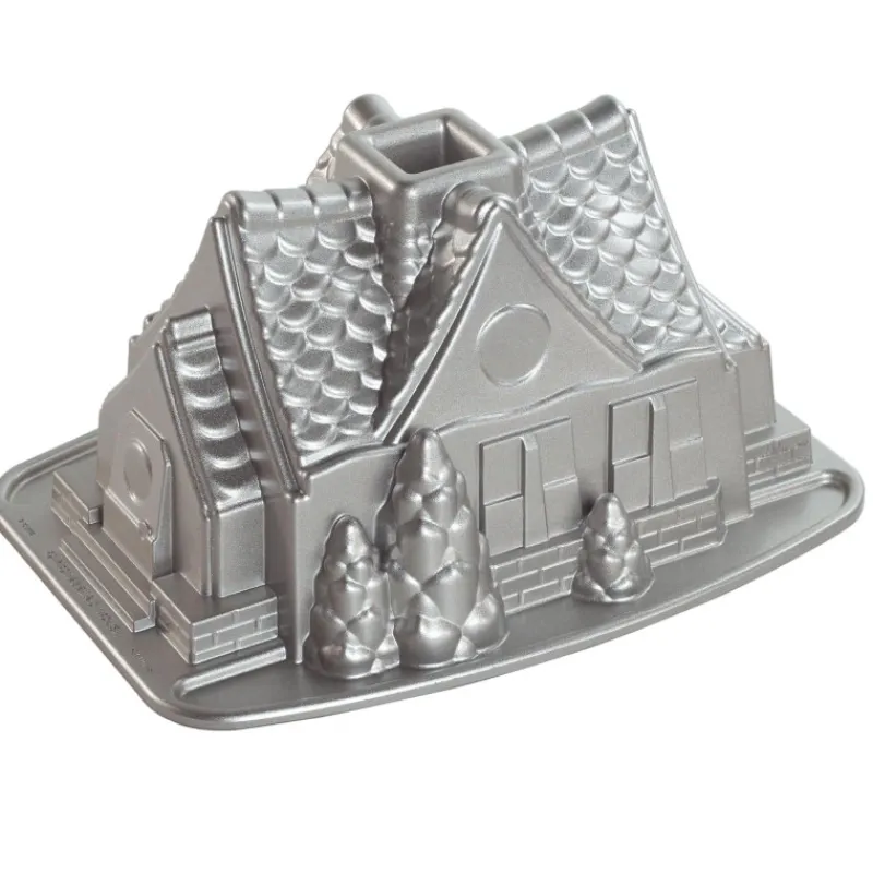 NORDIC WARE Moule Anti-adhésif|Moules À Gâteaux|Moule à Gâteau Bundt Maison Silver