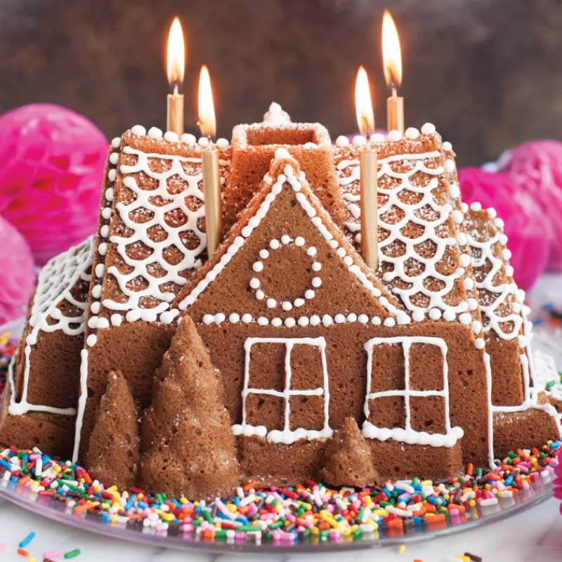 NORDIC WARE Moule Anti-adhésif|Moules À Gâteaux|Moule à Gâteau Bundt Maison Silver