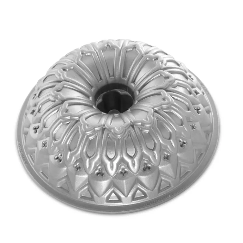 NORDIC WARE Moule Anti-adhésif|Moules À Gâteaux|Moule à Gâteau Bundt Vitrail Silver