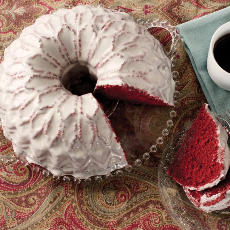 NORDIC WARE Moule Anti-adhésif|Moules À Gâteaux|Moule à Gâteau Bundt Vitrail Silver