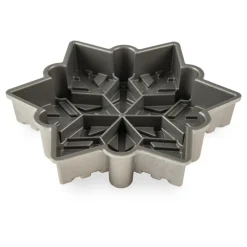 NORDIC WARE Moule Anti-adhésif|Moules À Gâteaux|Moule à Gâteau Cristaux de Neige Silver