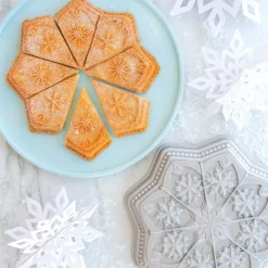 NORDIC WARE Moule Anti-adhésif|Moules À Gâteaux|Moule à Gâteau Flocon de Neige Silver