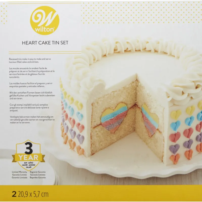 WILTON Moule Anti-adhésif|Moules À Gâteaux|Moule à gâteau fourrage Coeur