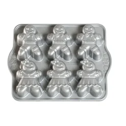 NORDIC WARE Moule Anti-adhésif|Moules À Gâteaux|Moule à Gâteaux Bonhommes Pain d'Épices (x6) Silver