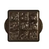 NORDIC WARE Moule Anti-adhésif|Moules À Gâteaux|Moule à Gâteaux Carrés d'Automne (x9) Bronze