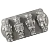 NORDIC WARE Moule Anti-adhésif|Moules À Gâteaux|Moule à Gâteaux Casse-Noisettes (x4) Silver