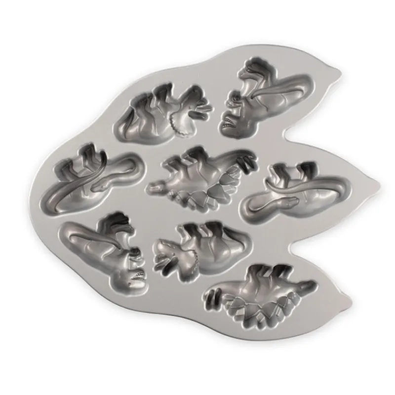 NORDIC WARE Moule Anti-adhésif|Moules À Gâteaux|Moule à Gâteaux Dinosaures (x8) Pro Cast