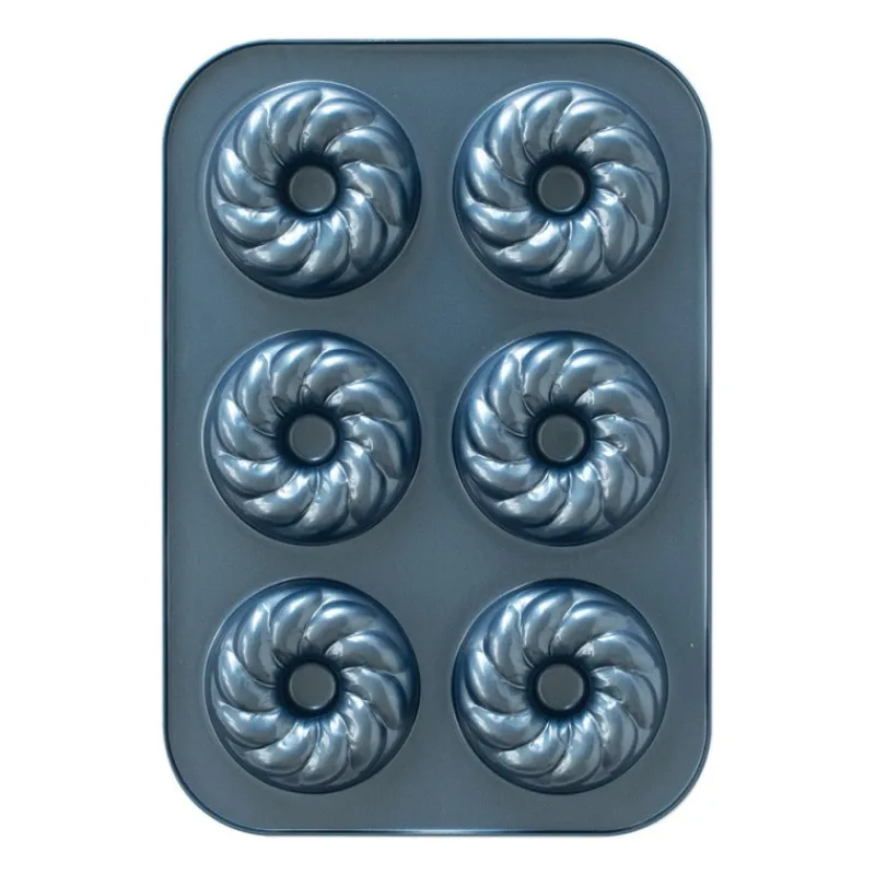 NORDIC WARE Moule Anti-adhésif|Moules À Gâteaux|Moule à Gâteaux Donuts Torsadés (x6) Pro Cast