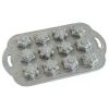 NORDIC WARE Moule Anti-adhésif|Moules À Gâteaux|Moule à Gâteaux Flocons de Neige (x12) Silver