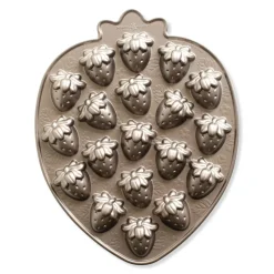 NORDIC WARE Moule Anti-adhésif|Moules À Gâteaux|Moule à Gâteaux Fraises (x19) Toffee