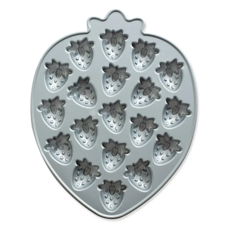 NORDIC WARE Moule Anti-adhésif|Moules À Gâteaux|Moule à Gâteaux Fraises (x19) Toffee