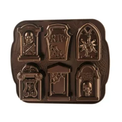 NORDIC WARE Moule Anti-adhésif|Moules À Gâteaux|Moule à Gâteaux Pierres Tombales (x6) Bronze